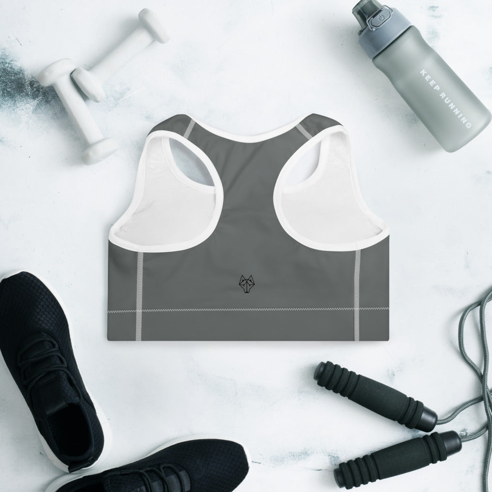 Alpha Grise Minimalist Padded Sports Bra
